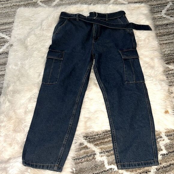 FOREVER 21| Cargo Womens jeans belted size 31 - Picture 1 of 8